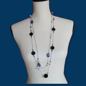 Vintage 1960s Glass Bead Double Strand Necklace